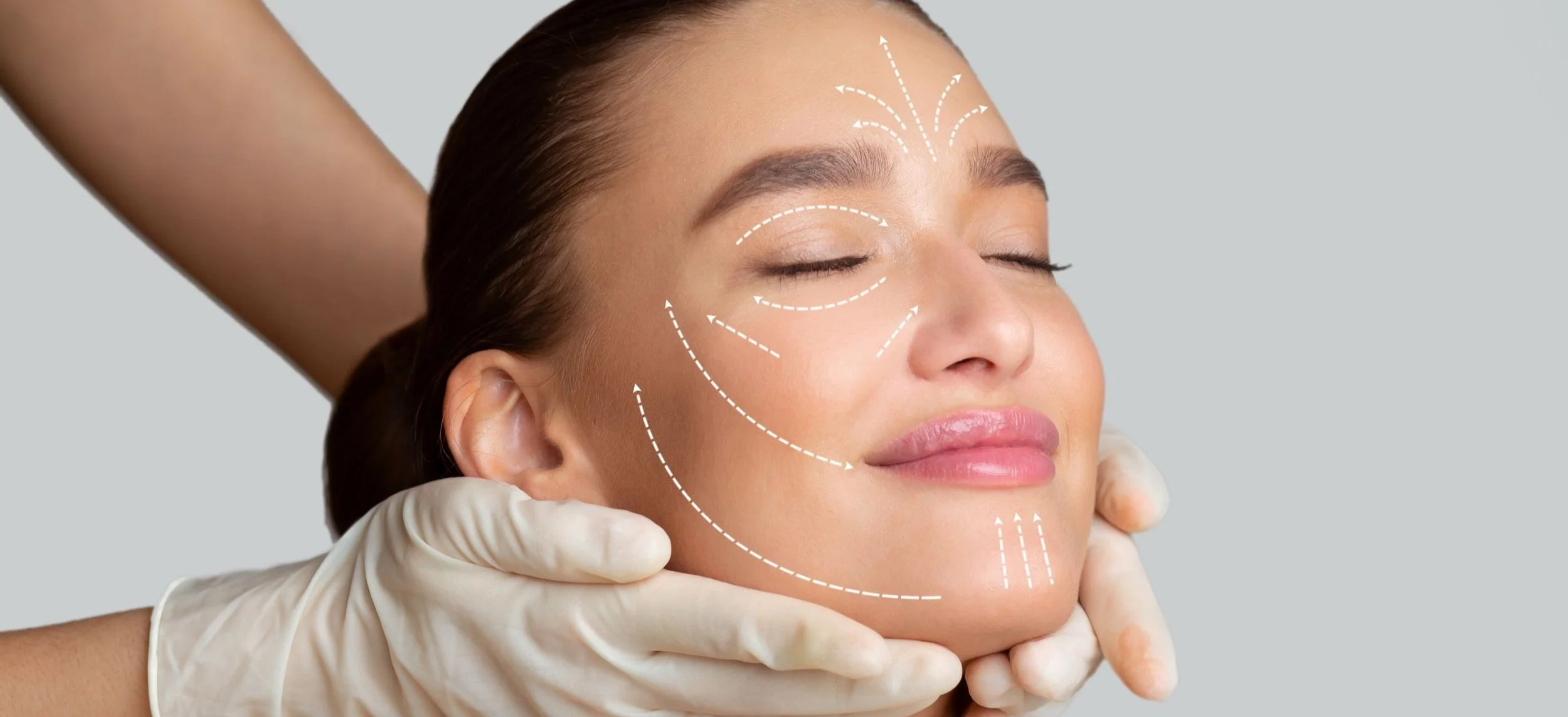 Image of a skin specialist performing HIFU treatment